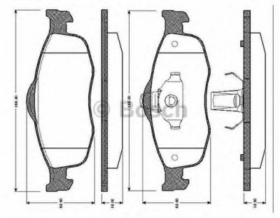 BOSCH 0986tb2240 -  Комплект тормозных колодок, дисковый тормоз