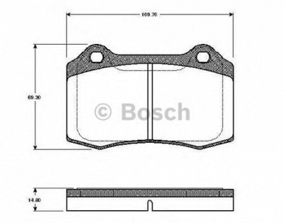 BOSCH 0986tb2244 -  Комплект тормозных колодок, дисковый тормоз