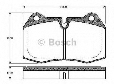 BOSCH 0986tb2247 -  Комплект тормозных колодок, дисковый тормоз