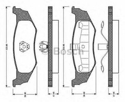 BOSCH 0986tb2260 -  Комплект тормозных колодок, дисковый тормоз