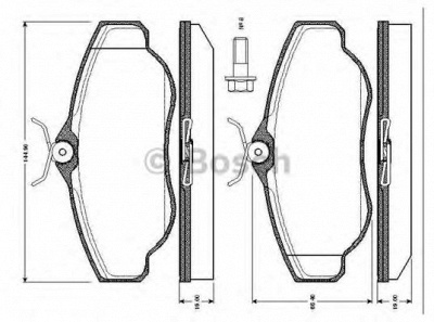 BOSCH 0986tb2274 -  Комплект тормозных колодок, дисковый тормоз