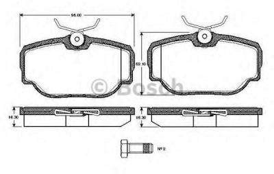 BOSCH 0986tb2275 -  Комплект тормозных колодок, дисковый тормоз