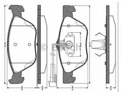 BOSCH 0986tb2286 -  Комплект тормозных колодок, дисковый тормоз