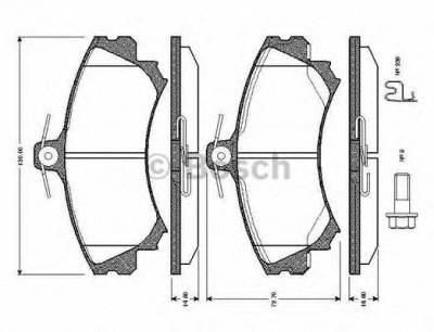 BOSCH 0986tb2288 -  Комплект тормозных колодок, дисковый тормоз
