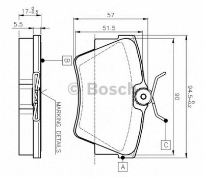 BOSCH 0986tb2290 -  Комплект тормозных колодок, дисковый тормоз