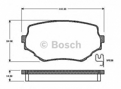 BOSCH 0986tb2291 -  Комплект тормозных колодок, дисковый тормоз