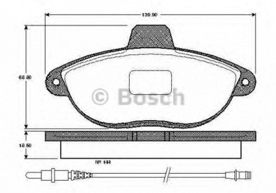 BOSCH 0986tb2295 -  Комплект тормозных колодок, дисковый тормоз