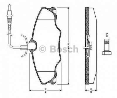 BOSCH 0986tb2296 -  Комплект тормозных колодок, дисковый тормоз