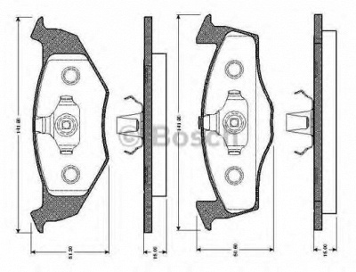 BOSCH 0986tb2301 -  Комплект тормозных колодок, дисковый тормоз