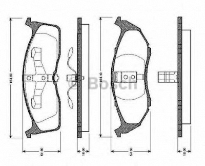 BOSCH 0986tb2302 -  Комплект тормозных колодок, дисковый тормоз