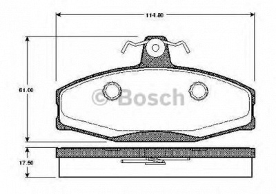 BOSCH 0986tb2305 -  Комплект тормозных колодок, дисковый тормоз