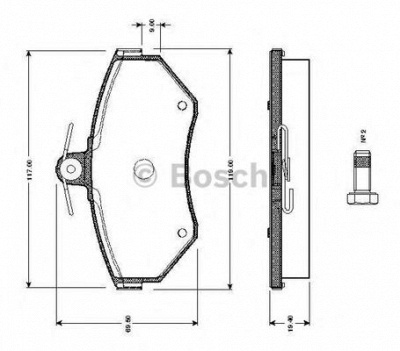 BOSCH 0986tb2311 -  Комплект тормозных колодок, дисковый тормоз