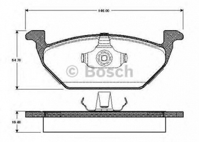 BOSCH 0986tb2313 -  Комплект тормозных колодок, дисковый тормоз