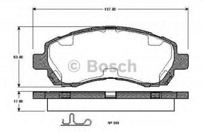 BOSCH 0986tb2320 -  Комплект тормозных колодок, дисковый тормоз