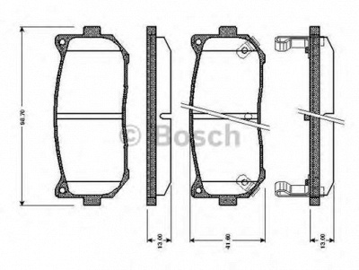 BOSCH 0986tb2321 -  Комплект тормозных колодок, дисковый тормоз