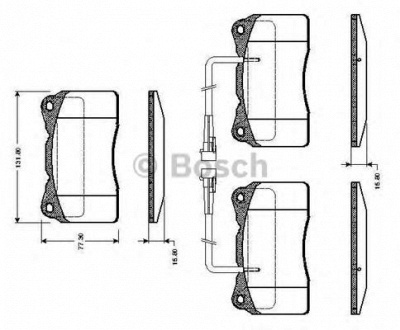 BOSCH 0986tb2329 -  Комплект тормозных колодок, дисковый тормоз