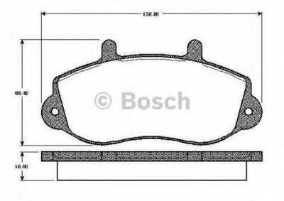 BOSCH 0986tb2333 -  Комплект тормозных колодок, дисковый тормоз