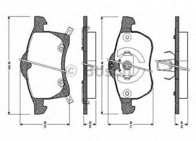 BOSCH 0986tb2335 -  Комплект тормозных колодок, дисковый тормоз