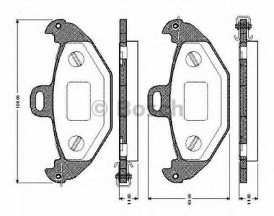 BOSCH 0986tb2337 -  Комплект тормозных колодок, дисковый тормоз