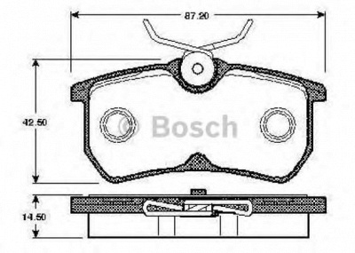 BOSCH 0986tb2339 -  Комплект тормозных колодок, дисковый тормоз