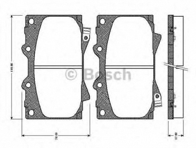 BOSCH 0986tb2348 -  Комплект тормозных колодок, дисковый тормоз