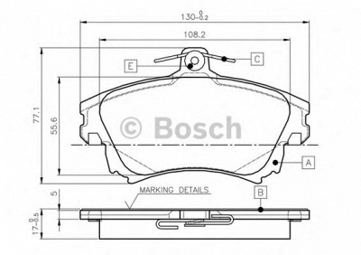 BOSCH 0986tb2349 -  Комплект тормозных колодок, дисковый тормоз