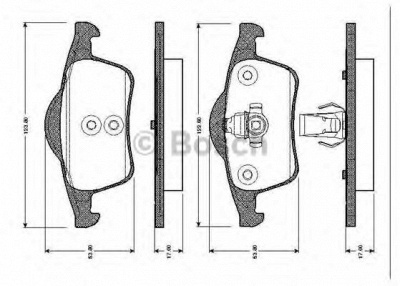 BOSCH 0986tb2352 -  Комплект тормозных колодок, дисковый тормоз