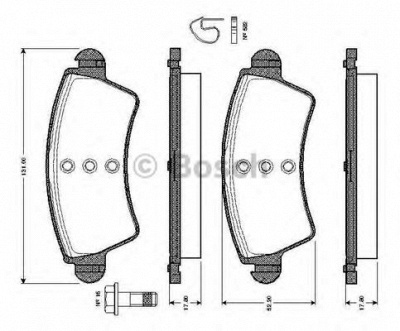 BOSCH 0986tb2359 -  Комплект тормозных колодок, дисковый тормоз