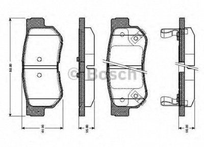 BOSCH 0986tb2369 -  Комплект тормозных колодок, дисковый тормоз