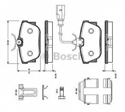 BOSCH 0986tb2376 -  Комплект тормозных колодок, дисковый тормоз