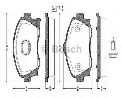 BOSCH 0986tb2380 -  Комплект тормозных колодок, дисковый тормоз