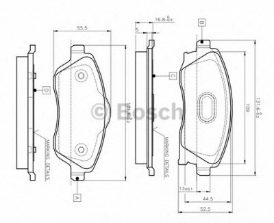 BOSCH 0986tb2381 -  Комплект тормозных колодок, дисковый тормоз