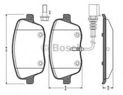 BOSCH 0986tb2382 -  Комплект тормозных колодок, дисковый тормоз