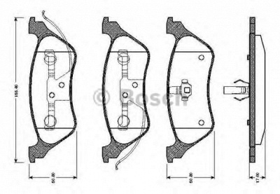 BOSCH 0986tb2388 -  Комплект тормозных колодок, дисковый тормоз