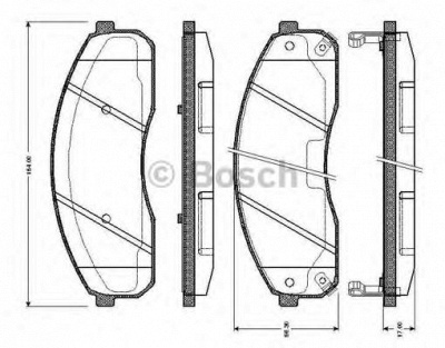 BOSCH 0986tb2394 -  Комплект тормозных колодок, дисковый тормоз