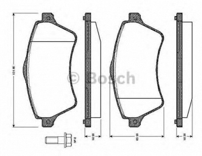BOSCH 0986tb2396 -  Комплект тормозных колодок, дисковый тормоз