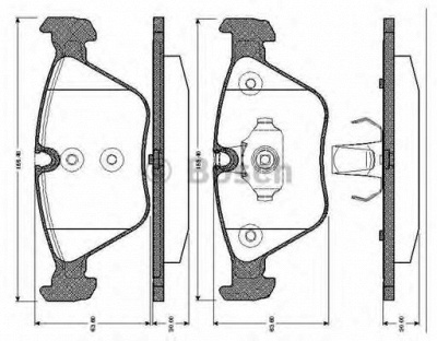 BOSCH 0986tb2435 -  Комплект тормозных колодок, дисковый тормоз