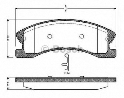 BOSCH 0986tb2439 -  Комплект тормозных колодок, дисковый тормоз