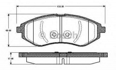 BOSCH 0986tb2447 -  Комплект тормозных колодок, дисковый тормоз