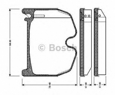 BOSCH 0986tb2452 -  Комплект тормозных колодок, дисковый тормоз