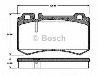 BOSCH 0986tb2453 -  Комплект тормозных колодок, дисковый тормоз