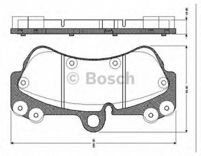 BOSCH 0986tb2454 -  Комплект тормозных колодок, дисковый тормоз