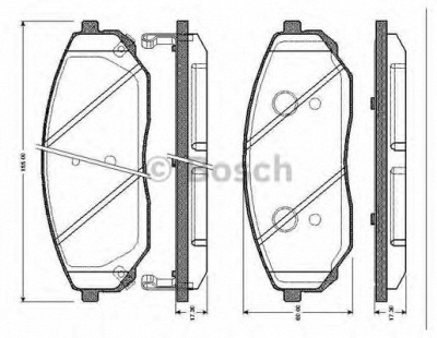 BOSCH 0986tb2461 -  Комплект тормозных колодок, дисковый тормоз