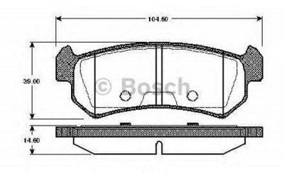 BOSCH 0986tb2465 -  Комплект тормозных колодок, дисковый тормоз