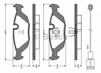 BOSCH 0986tb2531 -  Комплект тормозных колодок, дисковый тормоз