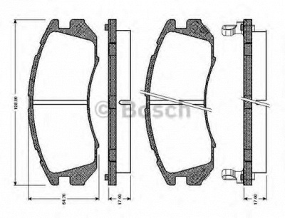 BOSCH 0986tb2548 -  Комплект тормозных колодок, дисковый тормоз