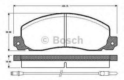 BOSCH 0986tb2554 -  Комплект тормозных колодок, дисковый тормоз