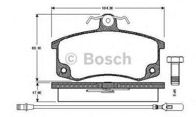 BOSCH 0986tb2567 -  Комплект тормозных колодок, дисковый тормоз