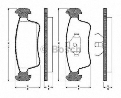 BOSCH 0986tb2578 -  Комплект тормозных колодок, дисковый тормоз