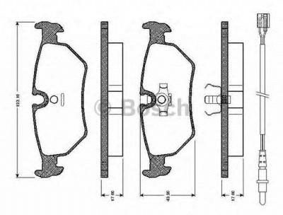 BOSCH 0986tb2593 -  Комплект тормозных колодок, дисковый тормоз